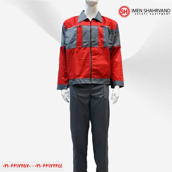 Two-piece-silver-workwear-grade-2-gray-red