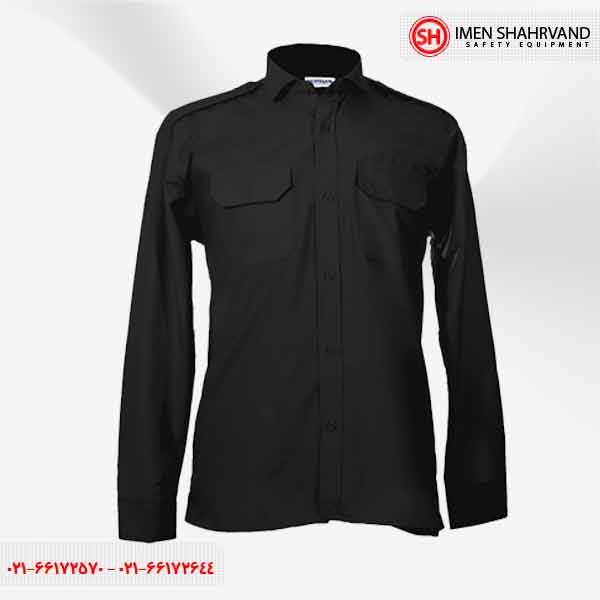 Men's shirt with padded - black-color