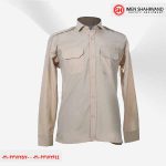 Men's-shirt-with-padded---cream-color
